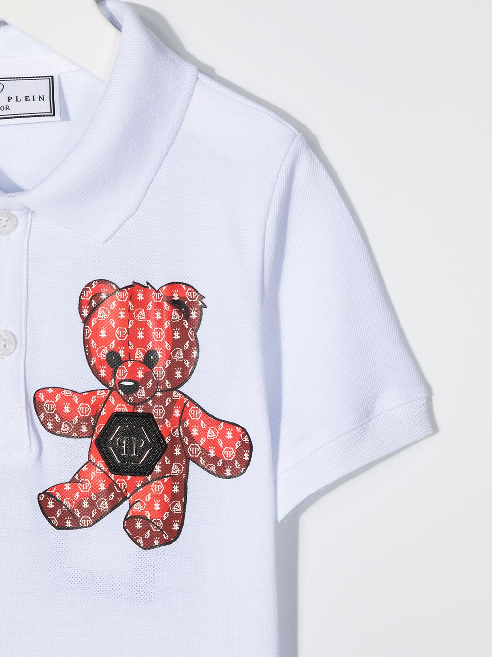 фото Philipp plein рубашка поло с принтом teddy bear