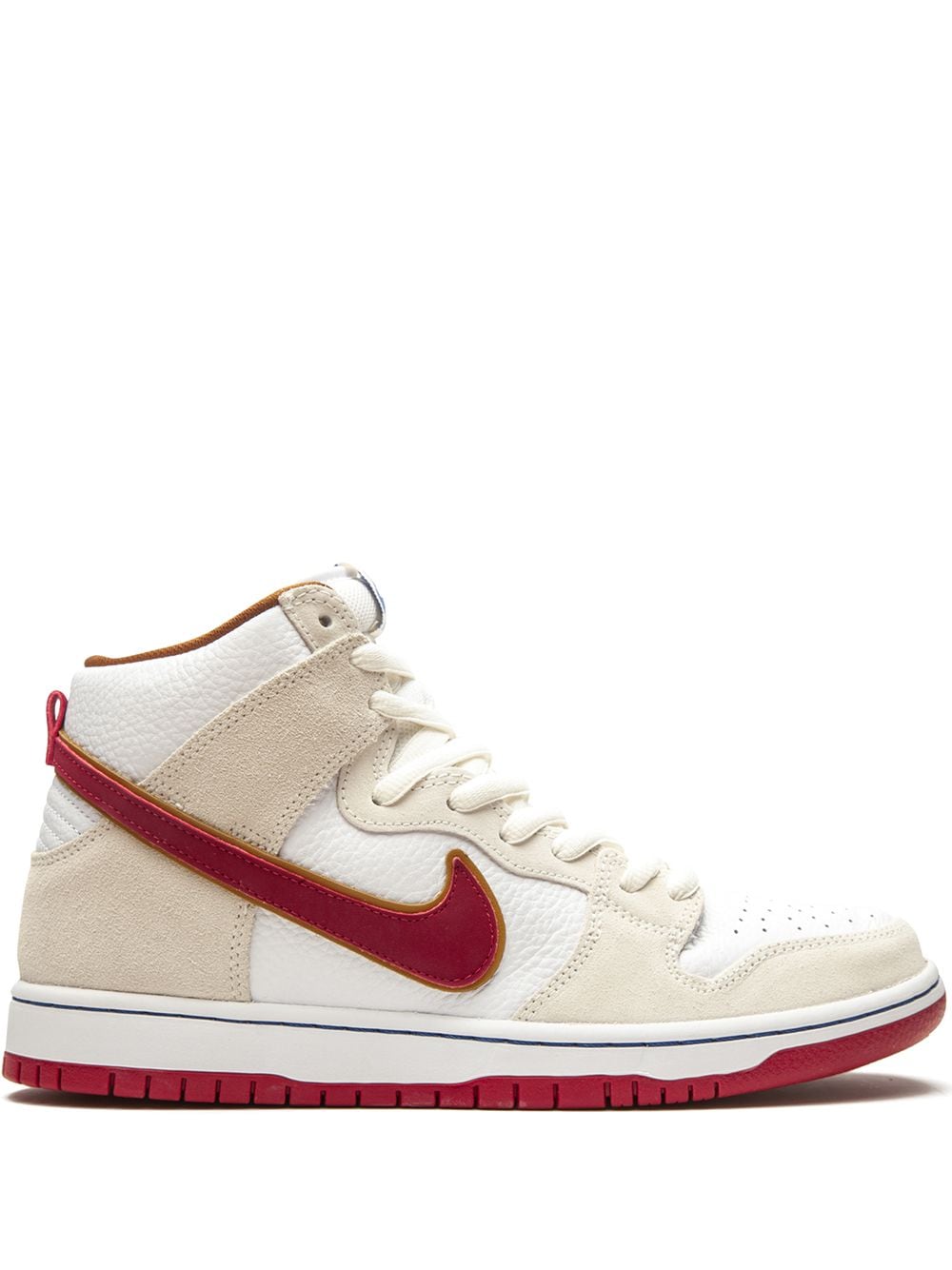 Shop Nike Sb Dunk High "team Crimson" Sneakers In White