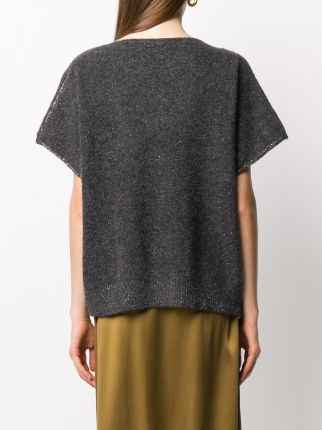 short-sleeved knitted top展示图