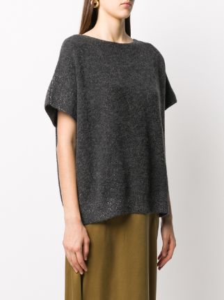 short-sleeved knitted top展示图