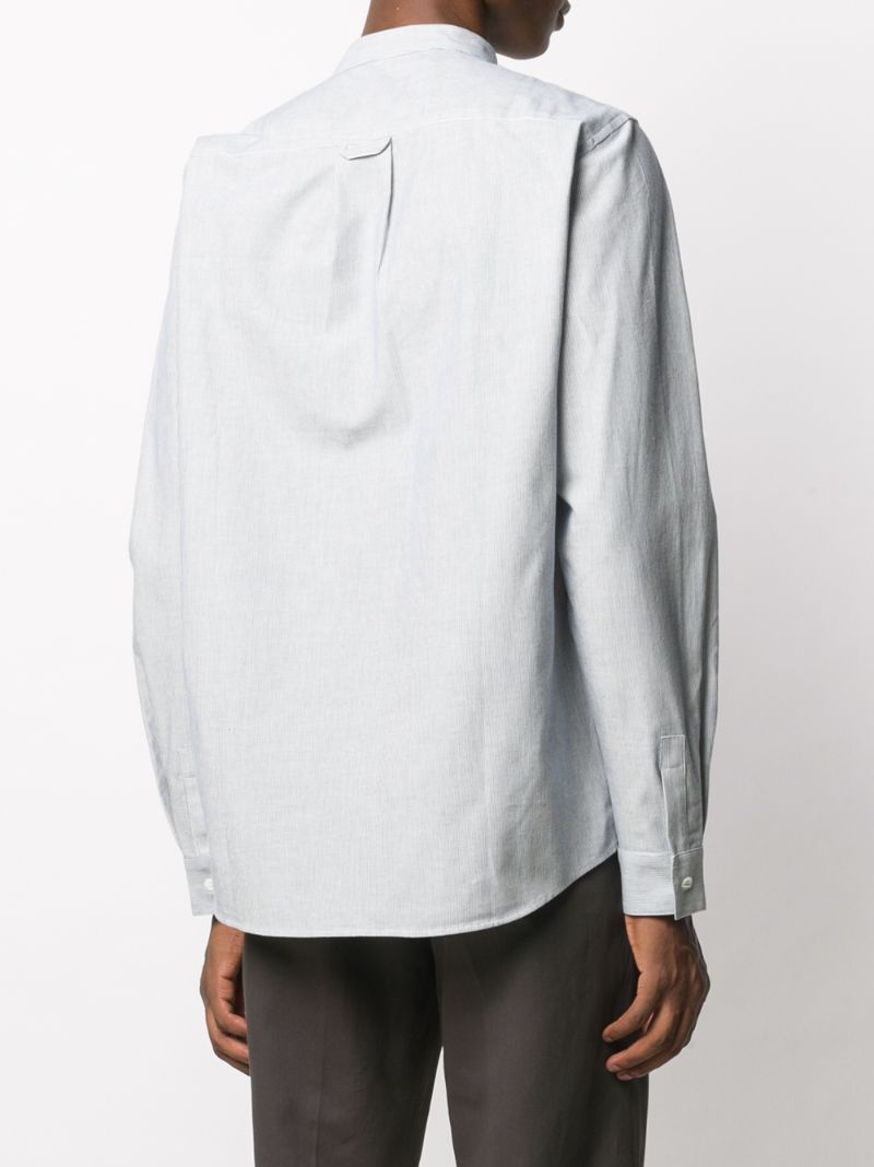 Shop Apc Band Collar Shirt In White