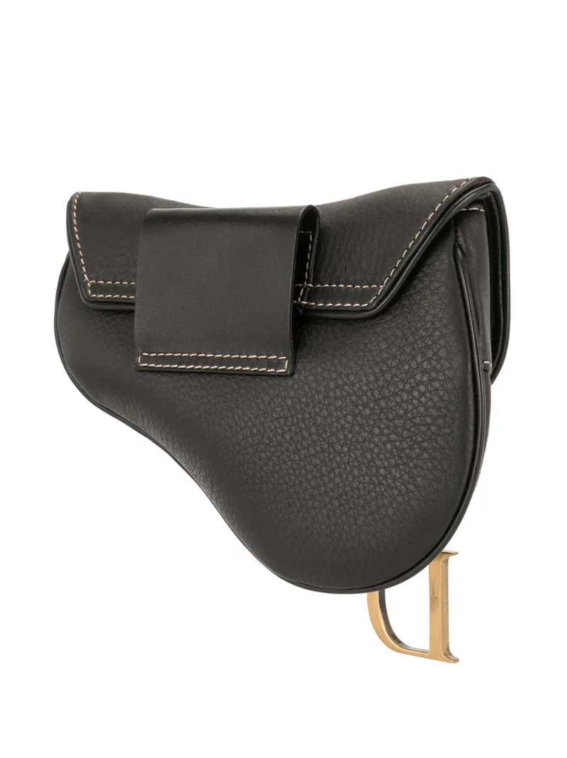 Pre-owned Dior  Saddle Belt Bag In Black
