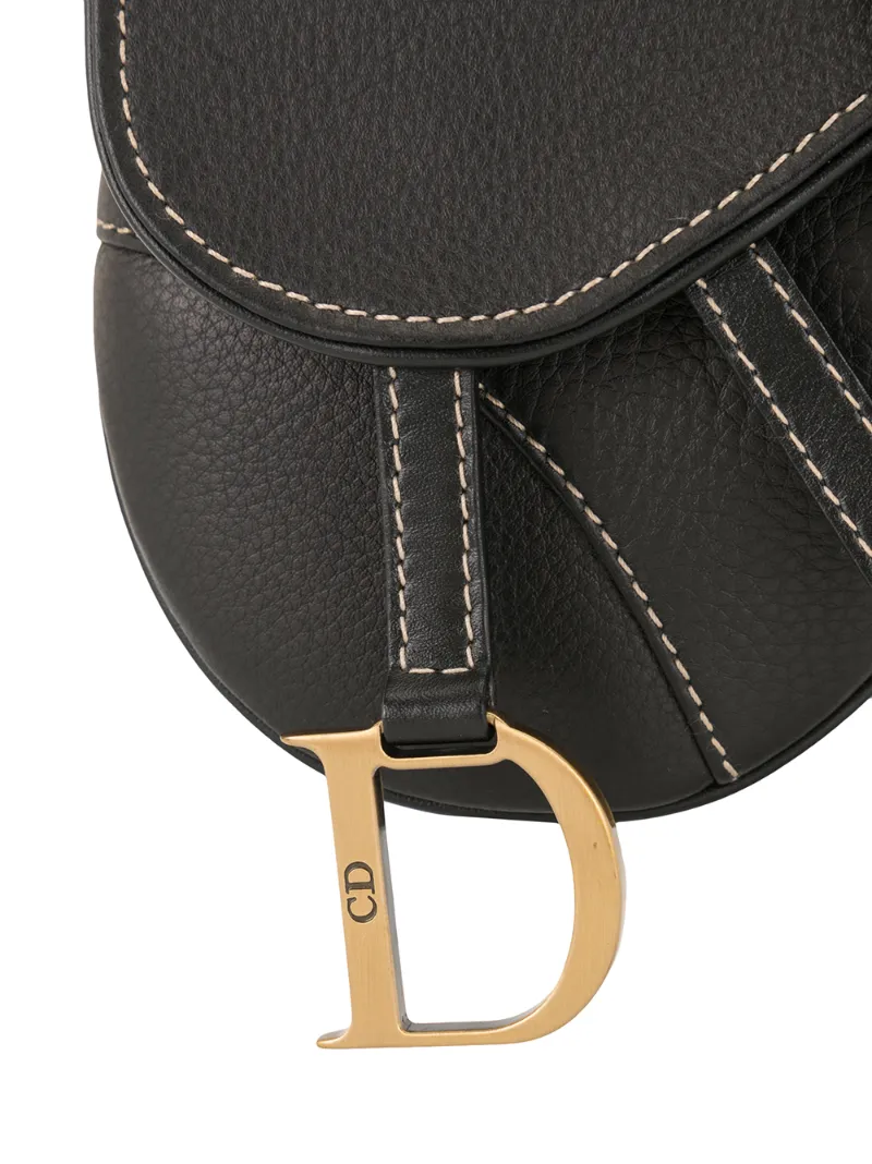 Pre-owned Dior  Saddle Belt Bag In Black