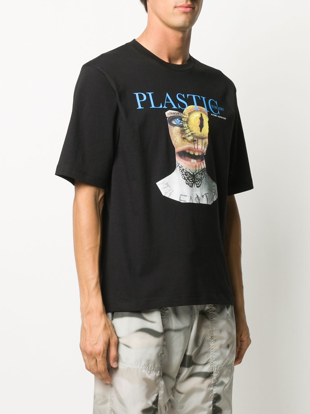 фото Youths in balaclava plastic-print cotton t-shirt