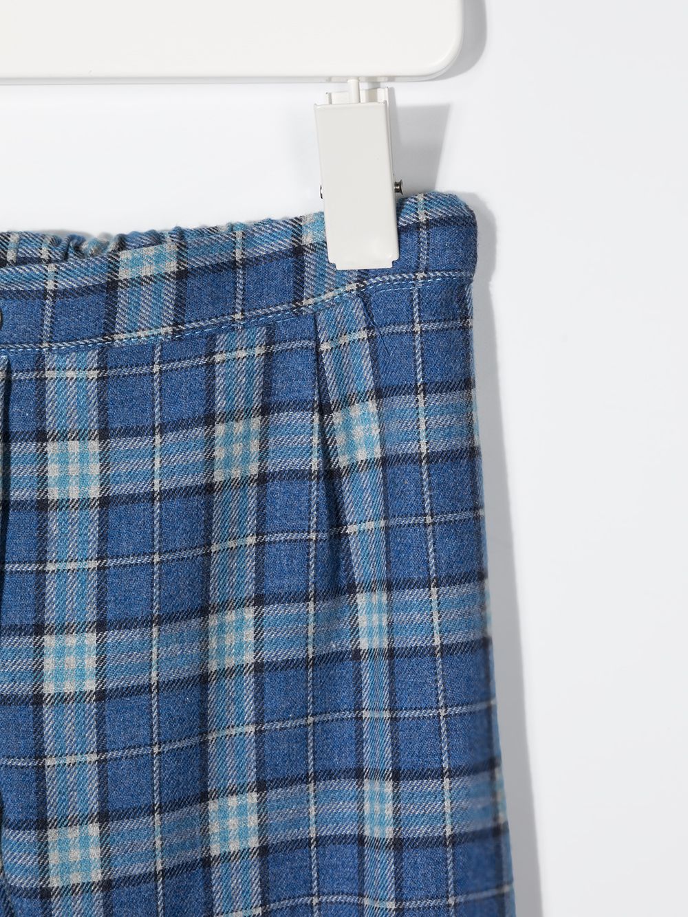 Shop Siola Check Straight-leg Trousers In Blue