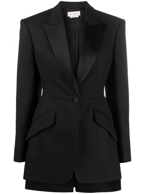 Alexander McQueen high-low blazer