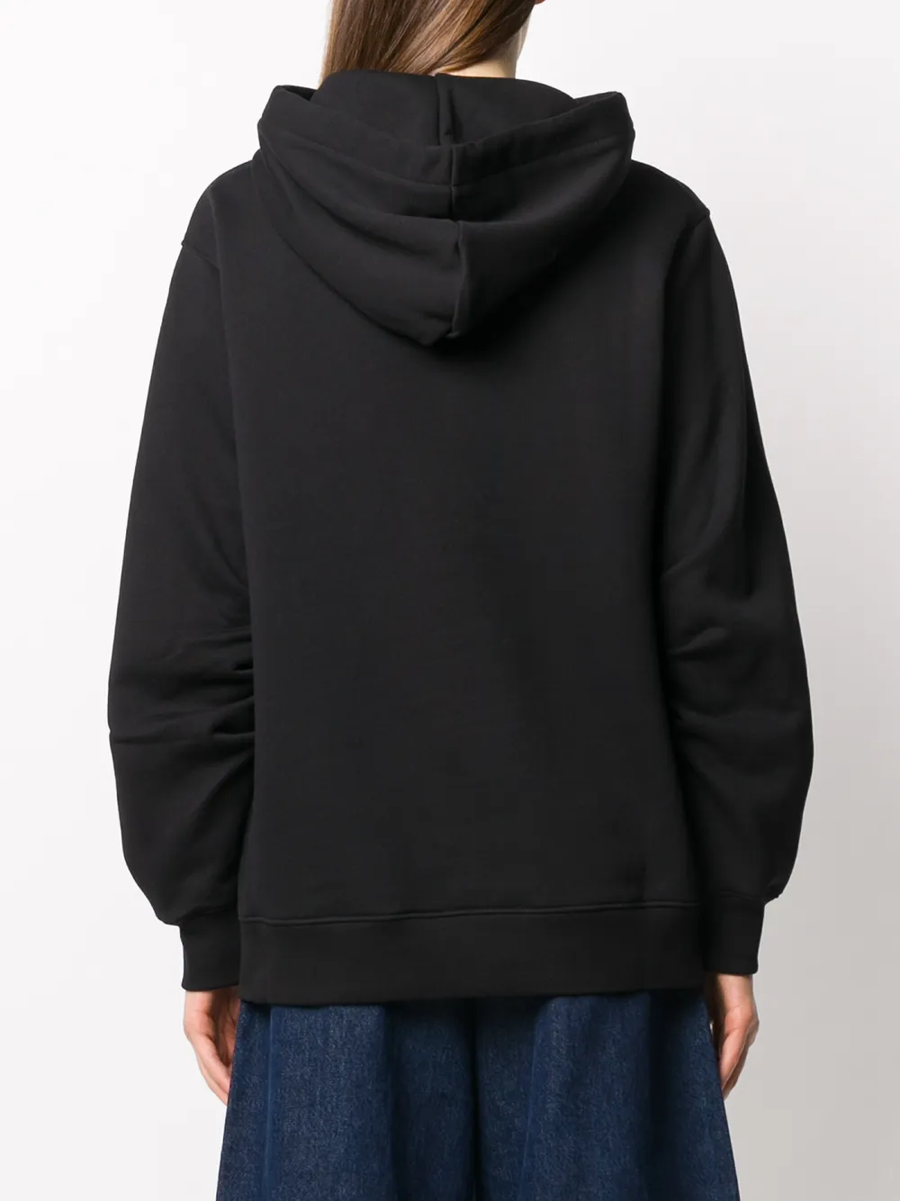 Moschino Hoodie met geborduurd logo Zwart