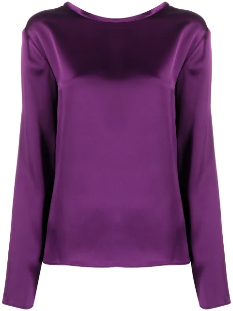 TOM FORD long-sleeve satin blouse