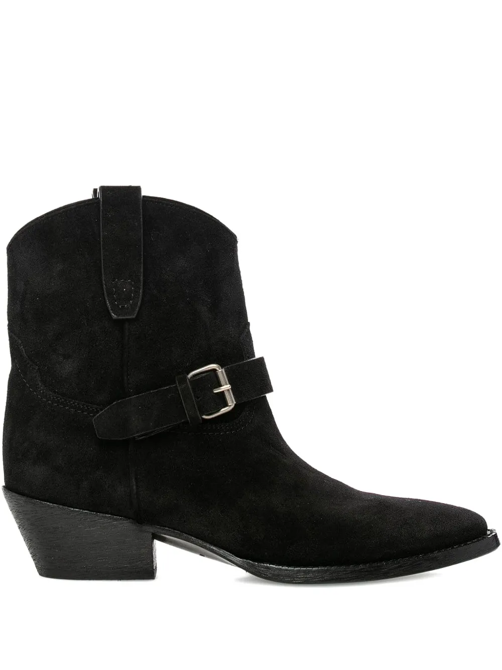 Saint Laurent West buckled boots Black