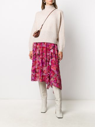 Arun floral-print midi skirt展示图