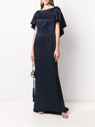 ruffled layer long dress展示图