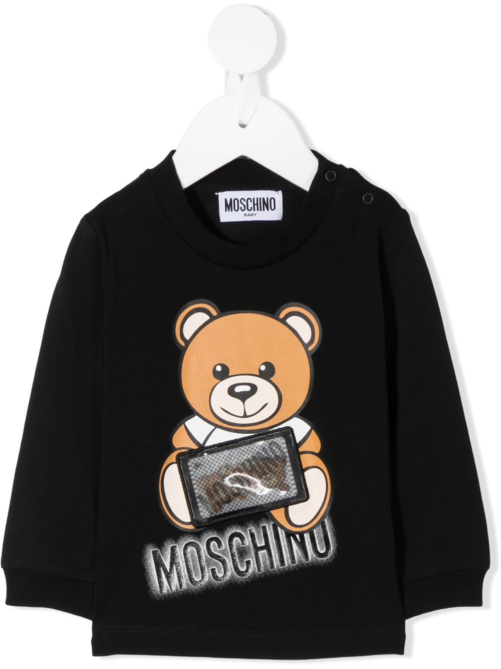 фото Moschino kids толстовка с отделкой в рубчик