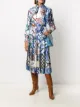 الصورة 2 من Tory Burch فستان حرير بطبعة بلاط