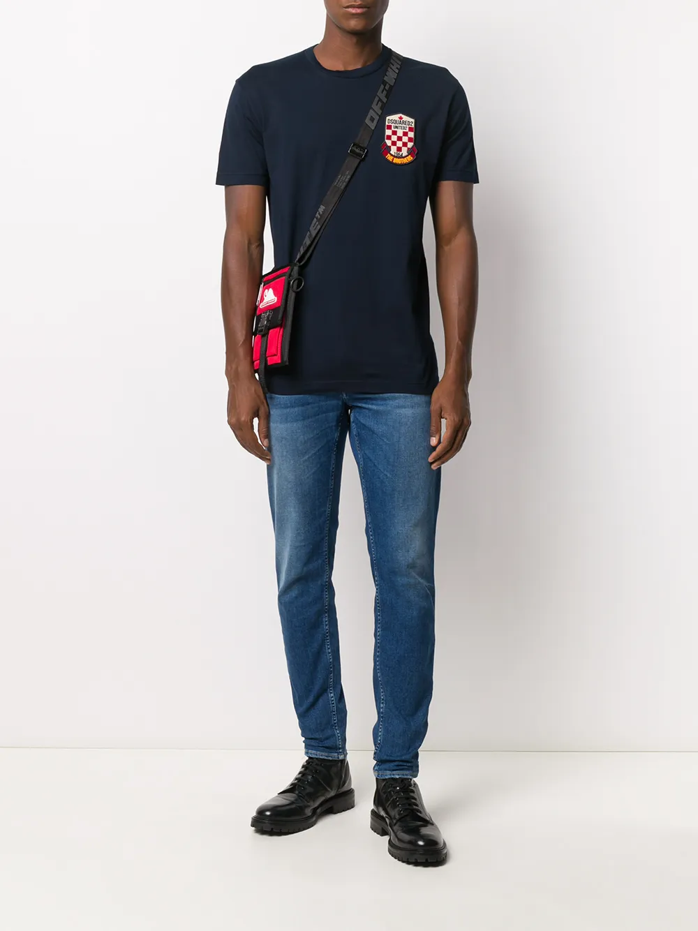 фото Dsquared2 футболка с нашивкой-логотипом