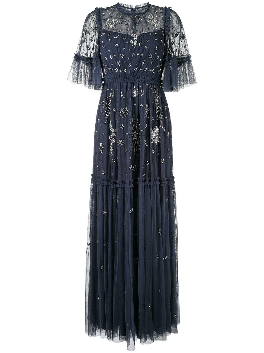 фото Needle & thread декорированное платье макси из тюля