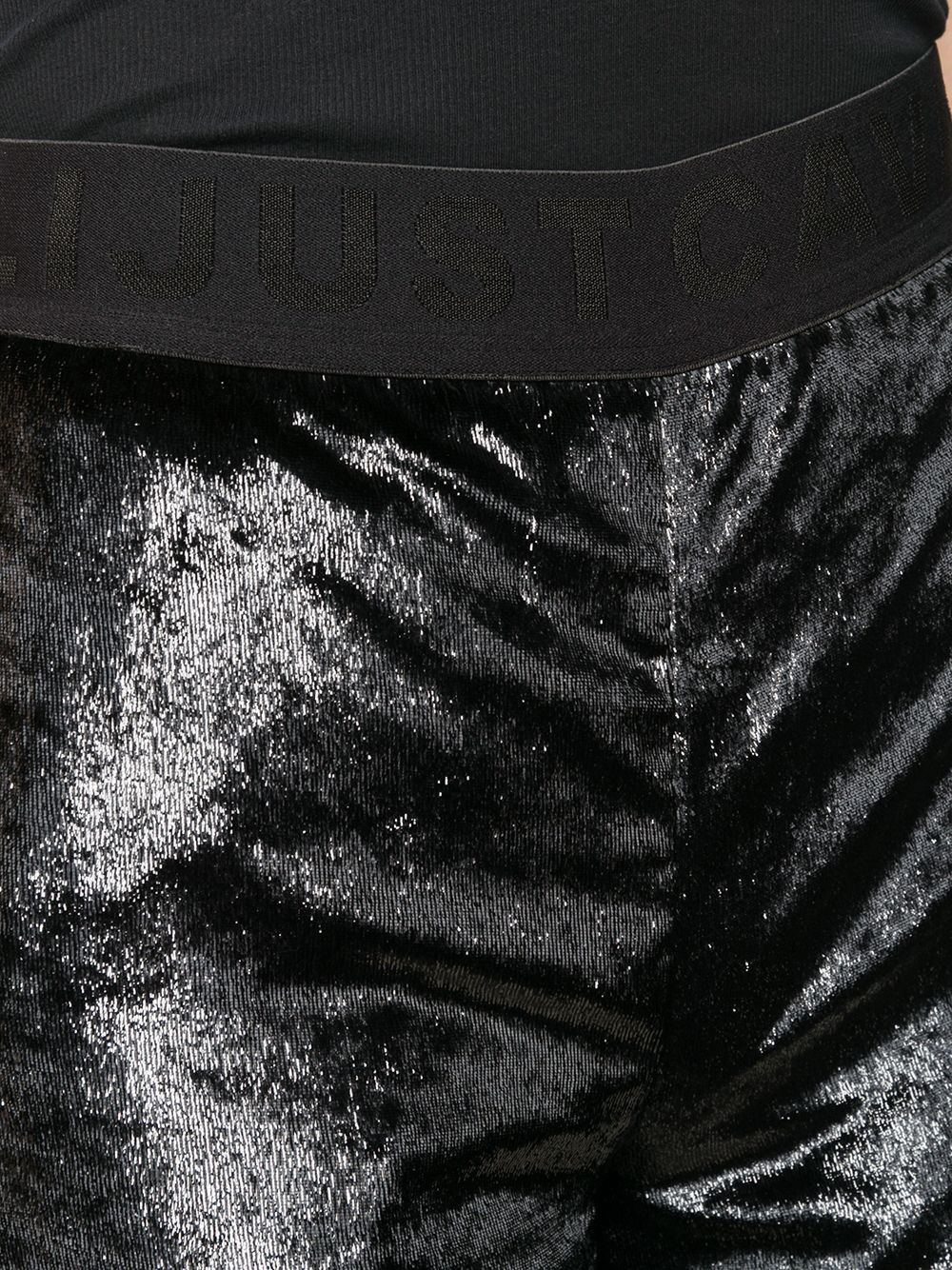 фото Just cavalli брюки палаццо с эффектом металлик