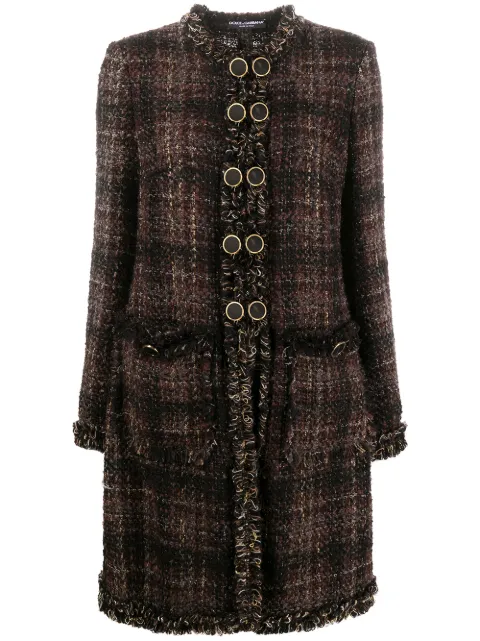 Dolce & Gabbana button-front short tweed jacket