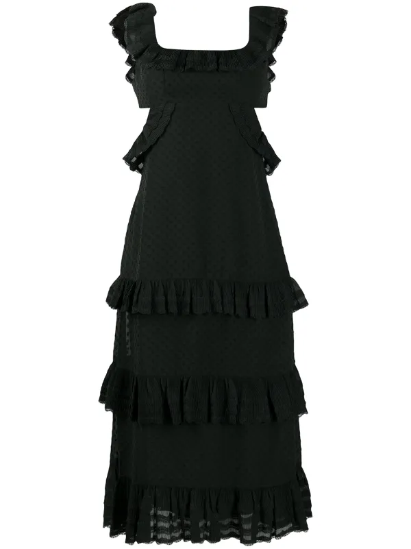 zimmermann black polka dot dress