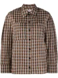 Baum Und Pferdgarten gingham puff-sleeve shirt - Brown