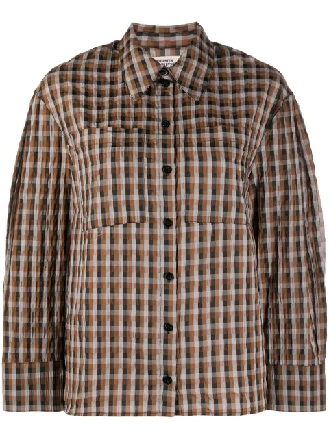 Baum Und Pferdgarten gingham puff-sleeve shirt
