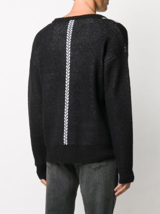 contrast-logo v-neck jumper展示图