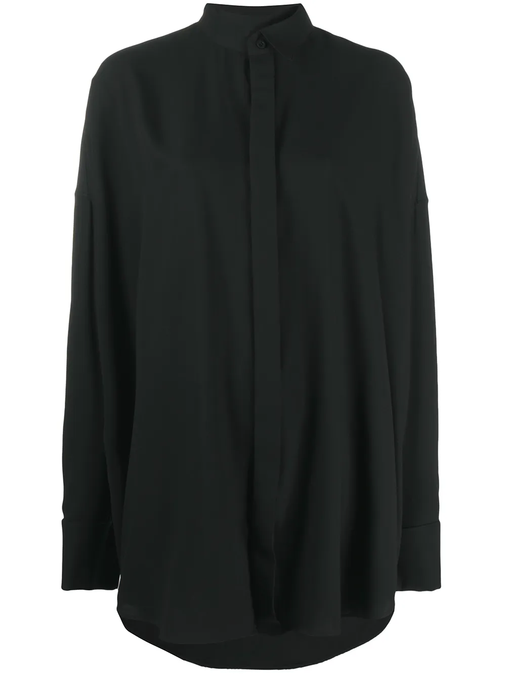 

Balenciaga camisa con medio cuello - Negro