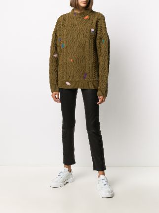 oversized embroidered jumper展示图