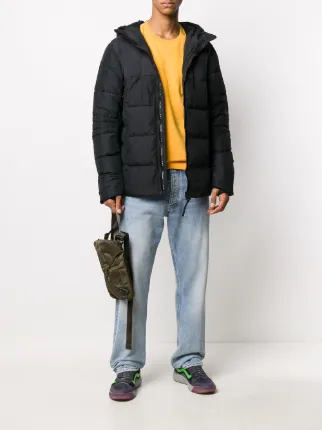 Hybridge hooded down jacket展示图