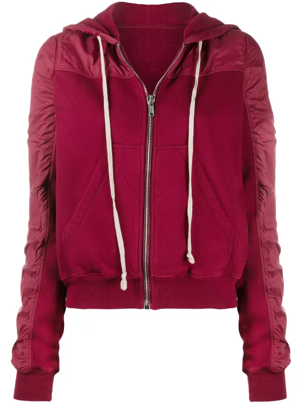 zip up drawstring hoodie
