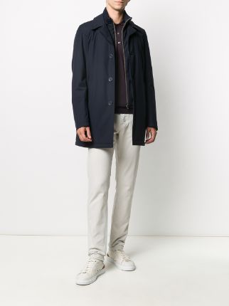 single-breasted mid-length coat展示图