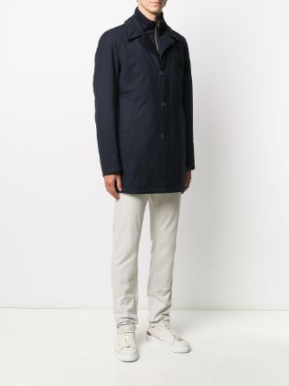 single-breasted mid-length coat展示图