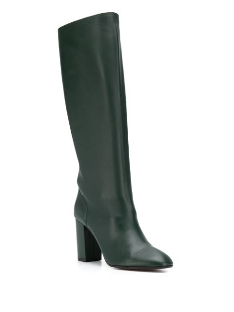 Shop Aquazzura Boogie 85mm Knee-high Boots In Green