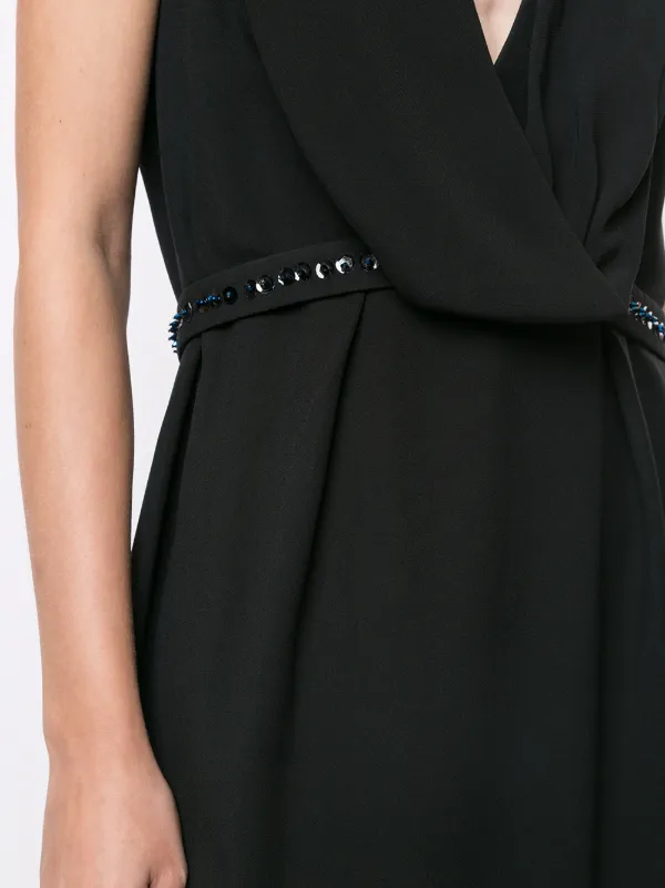 chinese dress ladies Jluxlabel | Black Draped Radiance Maxi Dress main image 1