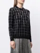 Delpozo embellished embroidered check jumper