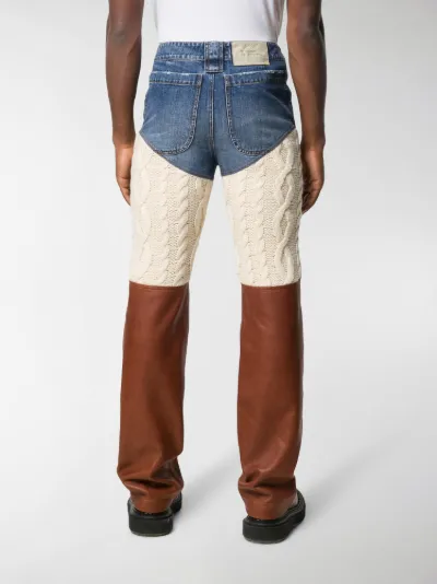 Telfar patch straight-leg jeans blue 