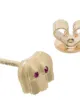 Anissa Kermiche 9K yellow gold Boobies ruby earring
