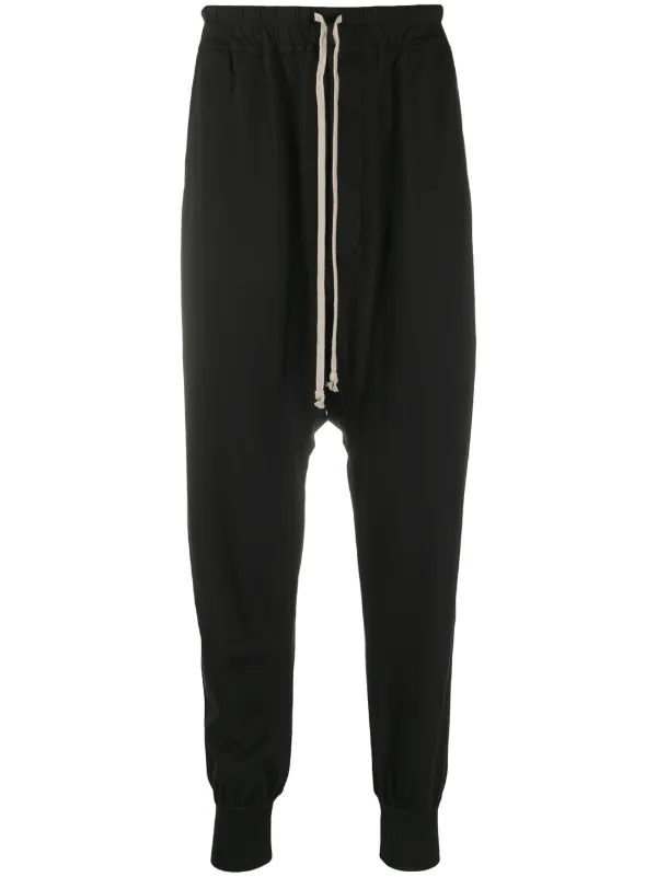 white cotton track pants