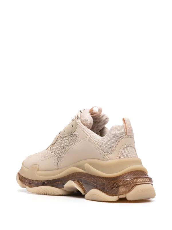 Balenciaga Triple S Clear Sole sneakers women Rubber Polyurethane Thermoplastic Polyurethane TPU Fabric Fabric 40 Neutrals