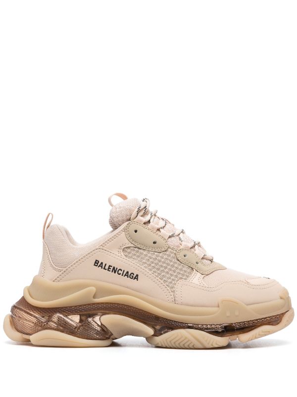 Balenciaga Triple S Clear Sole sneakers women Rubber Polyurethane Thermoplastic Polyurethane TPU Fabric Fabric 40 Neutrals