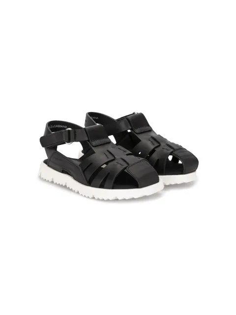 Dolce & Gabbana Kids صندل جلد بمقدمة مقفولة