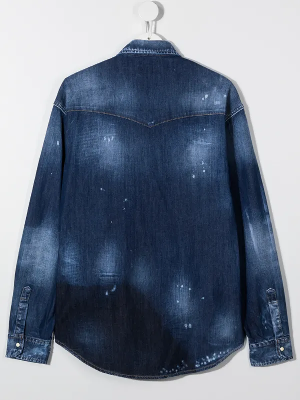acid wash denim shirt