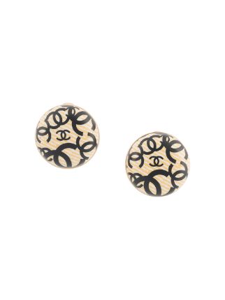 Chanel 2002 CC Quilted Button Clip-on Earrings · INTO
