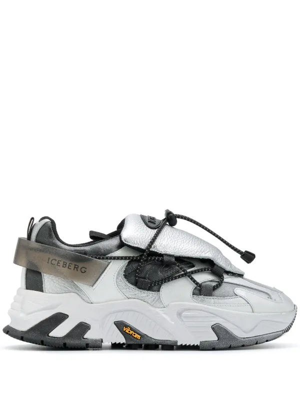 chunky leather trainers