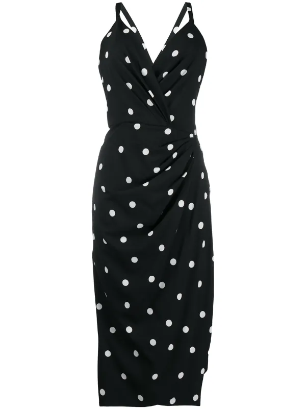 fitted polka dot dress