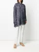 LANVIN geometric print high-low hem blouse