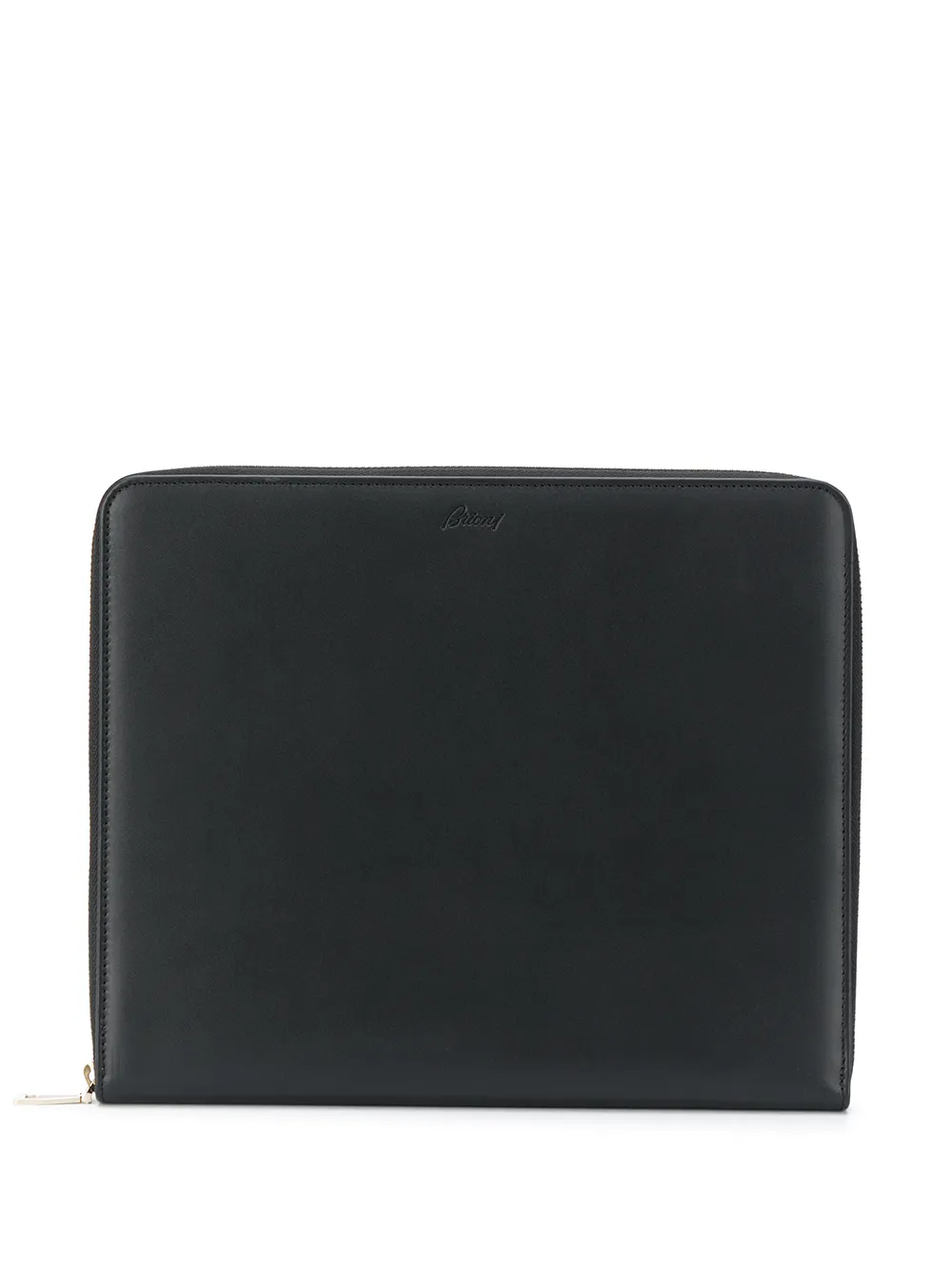 

Brioni zip-around logo pouch - Black