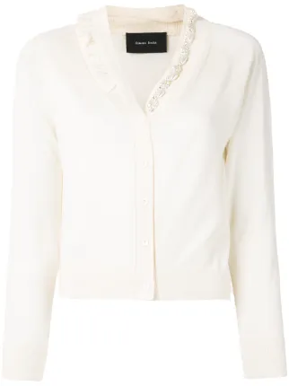 Simone Rocha white ruffled V-neck 