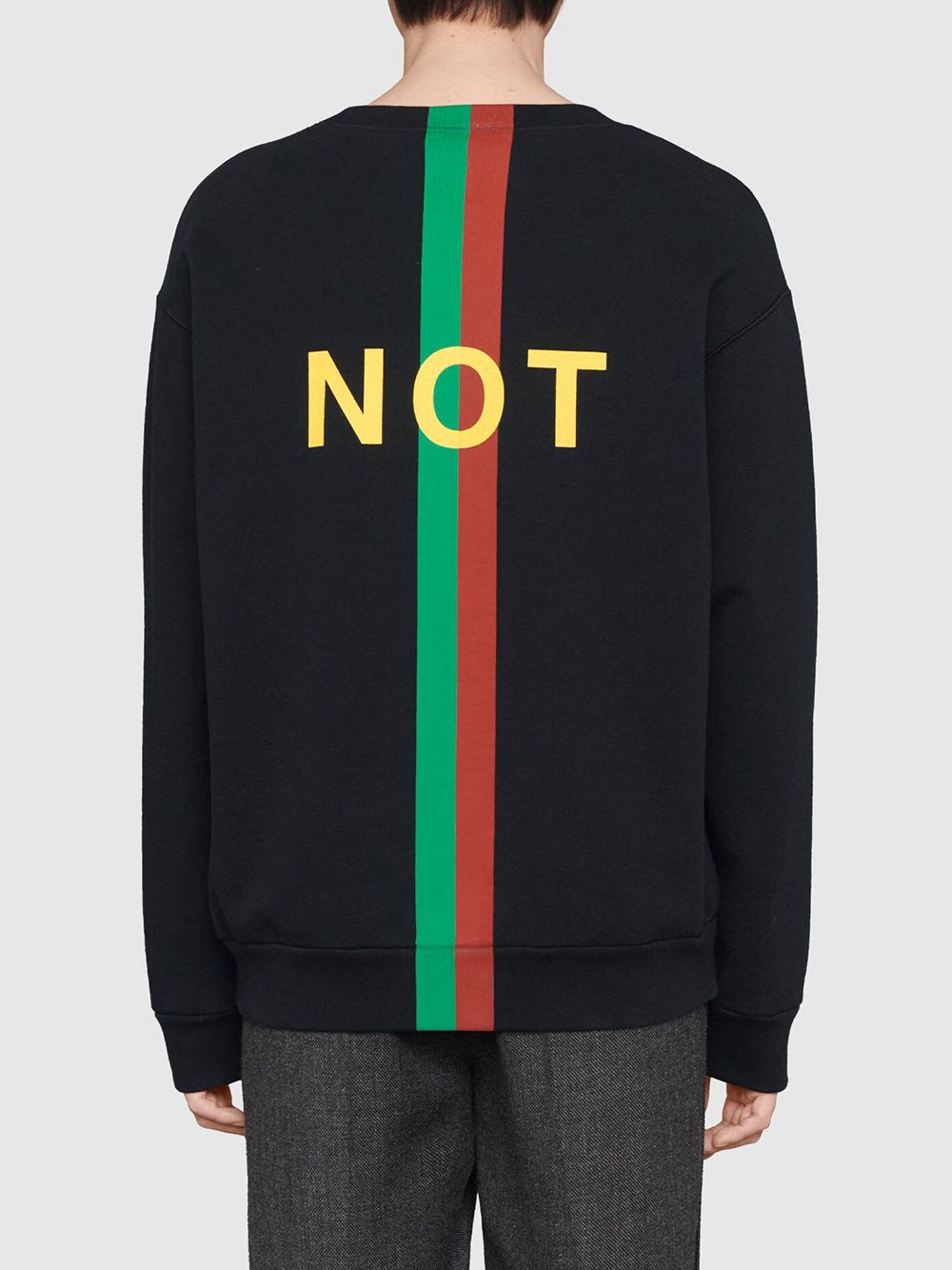 Gucci Fake/Not Print organic-cotton Sweatshirt - Farfetch
