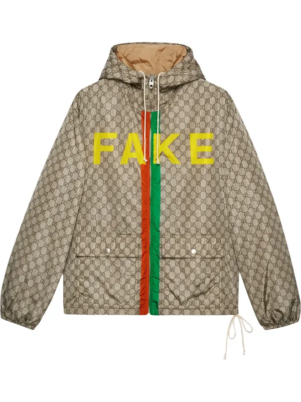 Gucci グッチ Fake/Not プリント ジャケット - FARFETCH