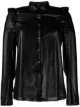 الصورة 1 من Ann Demeulemeester قميص بجلد صناعي وكرانيش
